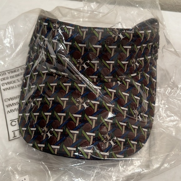 Tory Burch printed adjustable visor NWT Geo Print - Picture 2 of 6